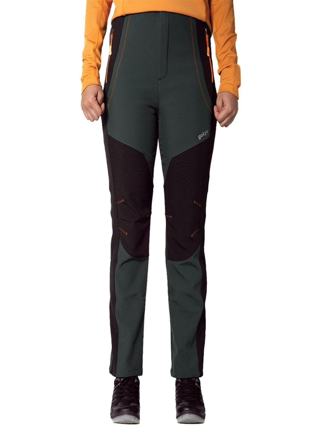 GOKYO Women Sherpa Series Colourblocked Dry Fit Track Pants