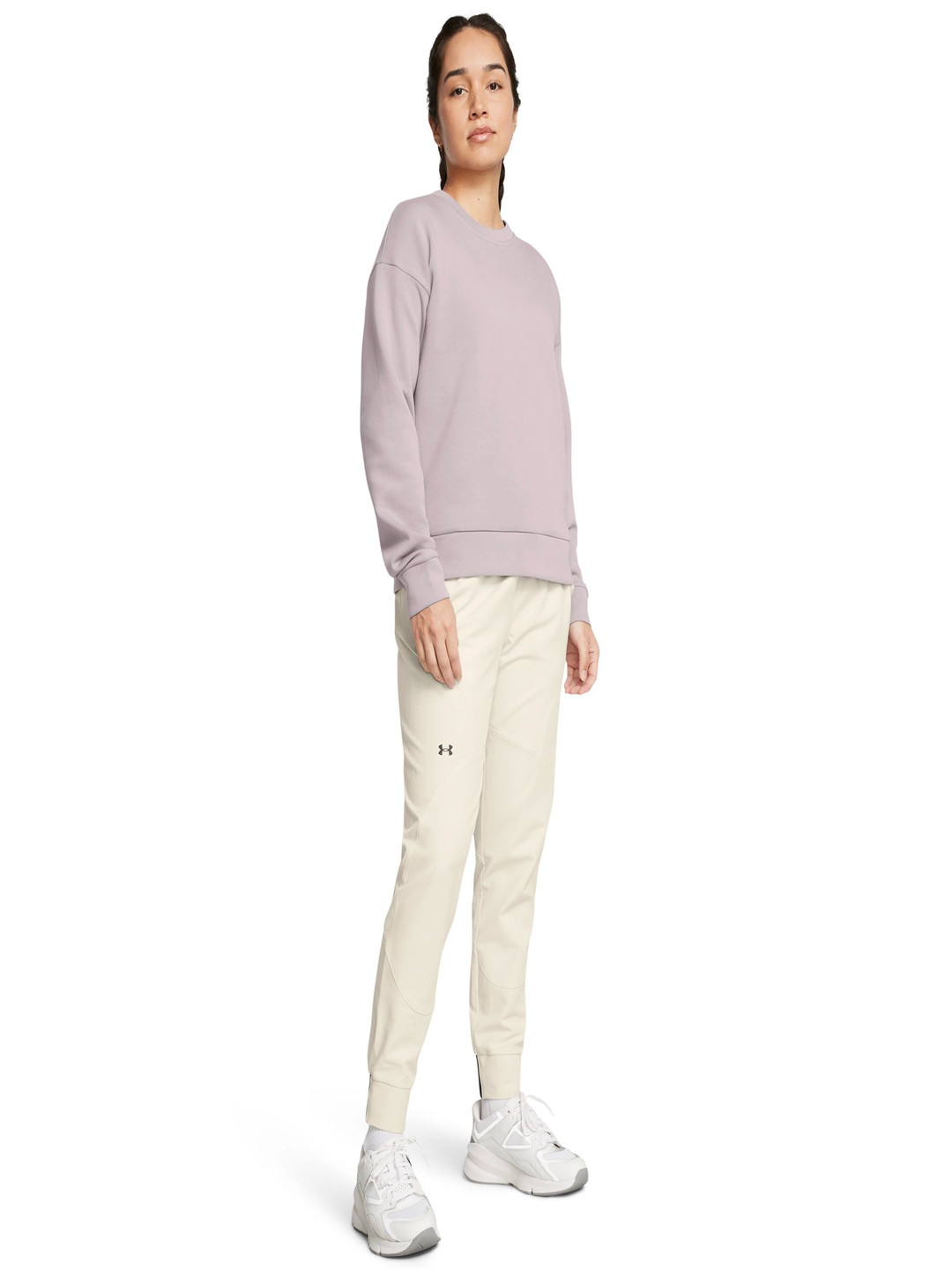 UNDER ARMOUR Women UA Unstoppable Brand Logo Printed Mid Rise Joggers