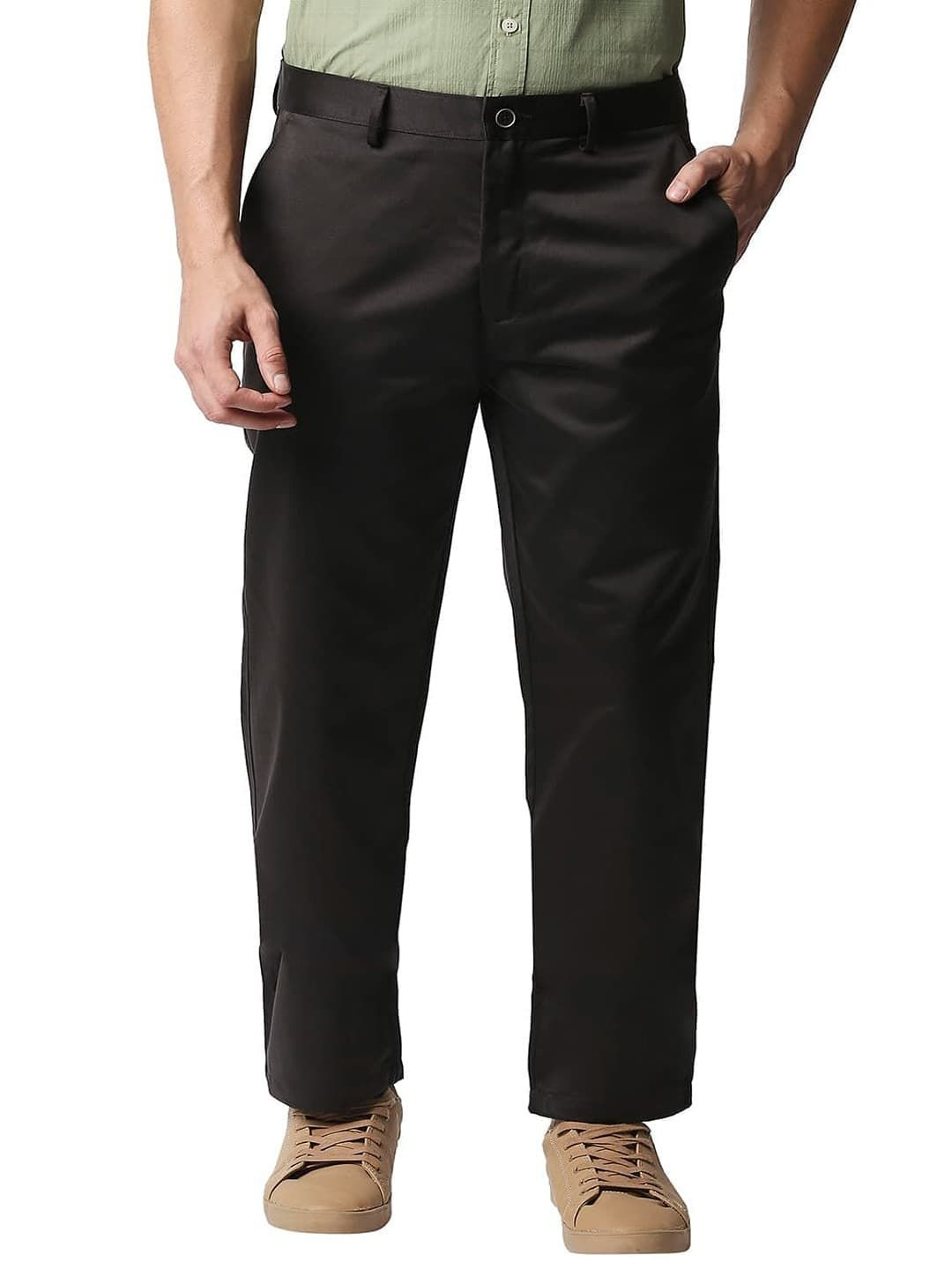 Basics Men High-Rise Chinos Trousers