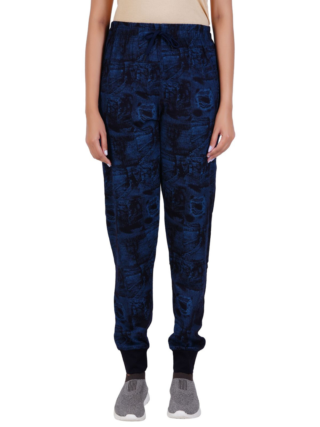 GUIDE Women Pack Of 2 Abstract Printed Cotton Mid-Rise Joggers