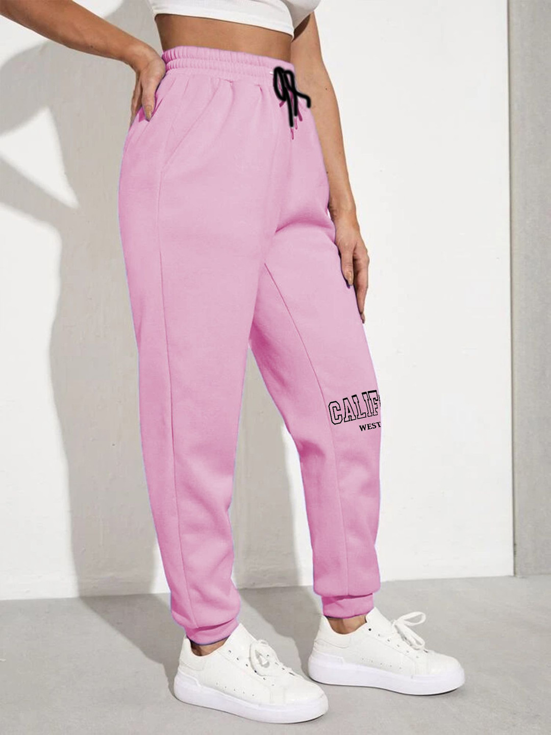 TABADTOD Women Relaxed Fit Typography Joggers