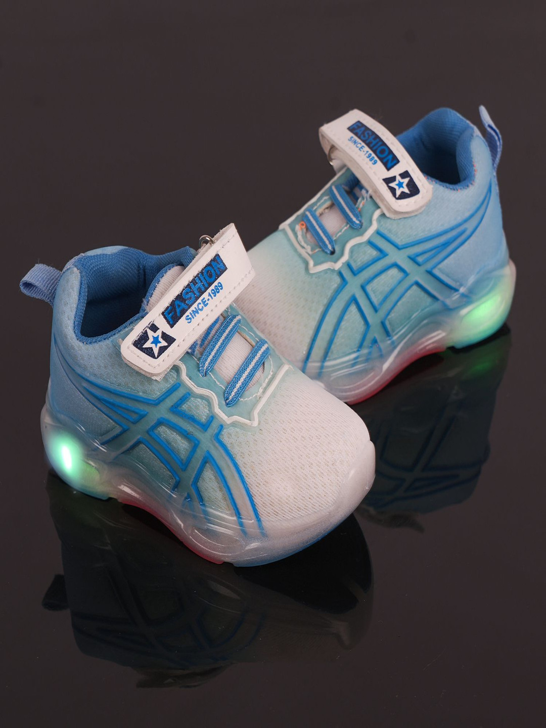 Happy Feet Kids Printed Mid-Top LED Sneakers