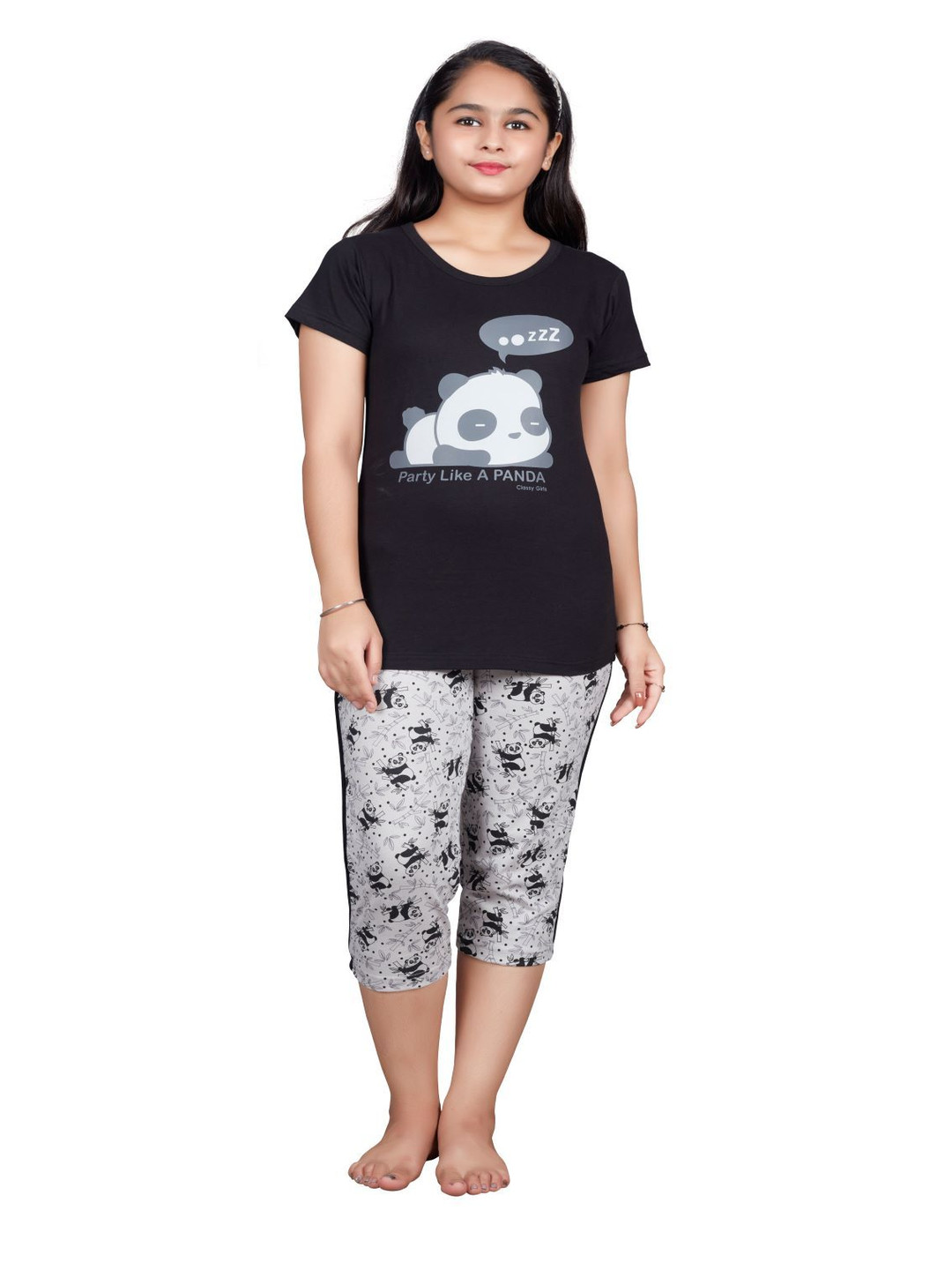 Tee Weavers Girls Printed Pure Cotton Night suit