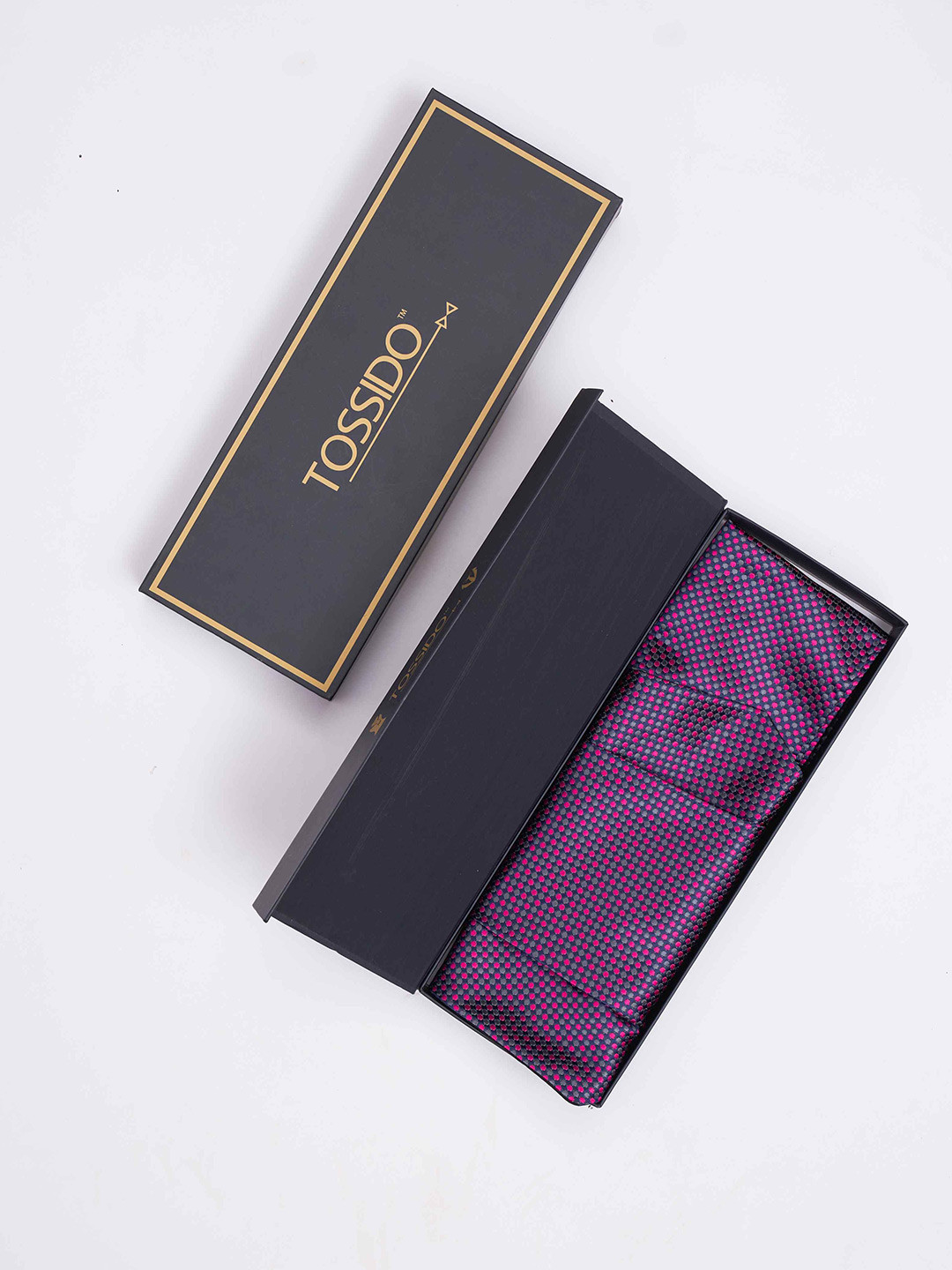 Tossido Men Woven Cravat & Pocket Square Accessory Gift