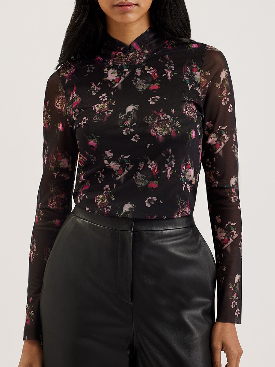 Ted Baker Women Floral Printed Fitted Top