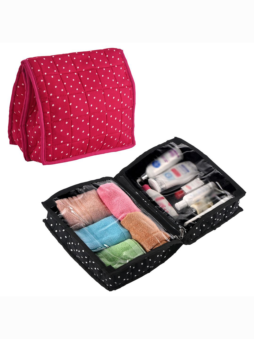 Kuber Industries Unisex Black Travel Kit