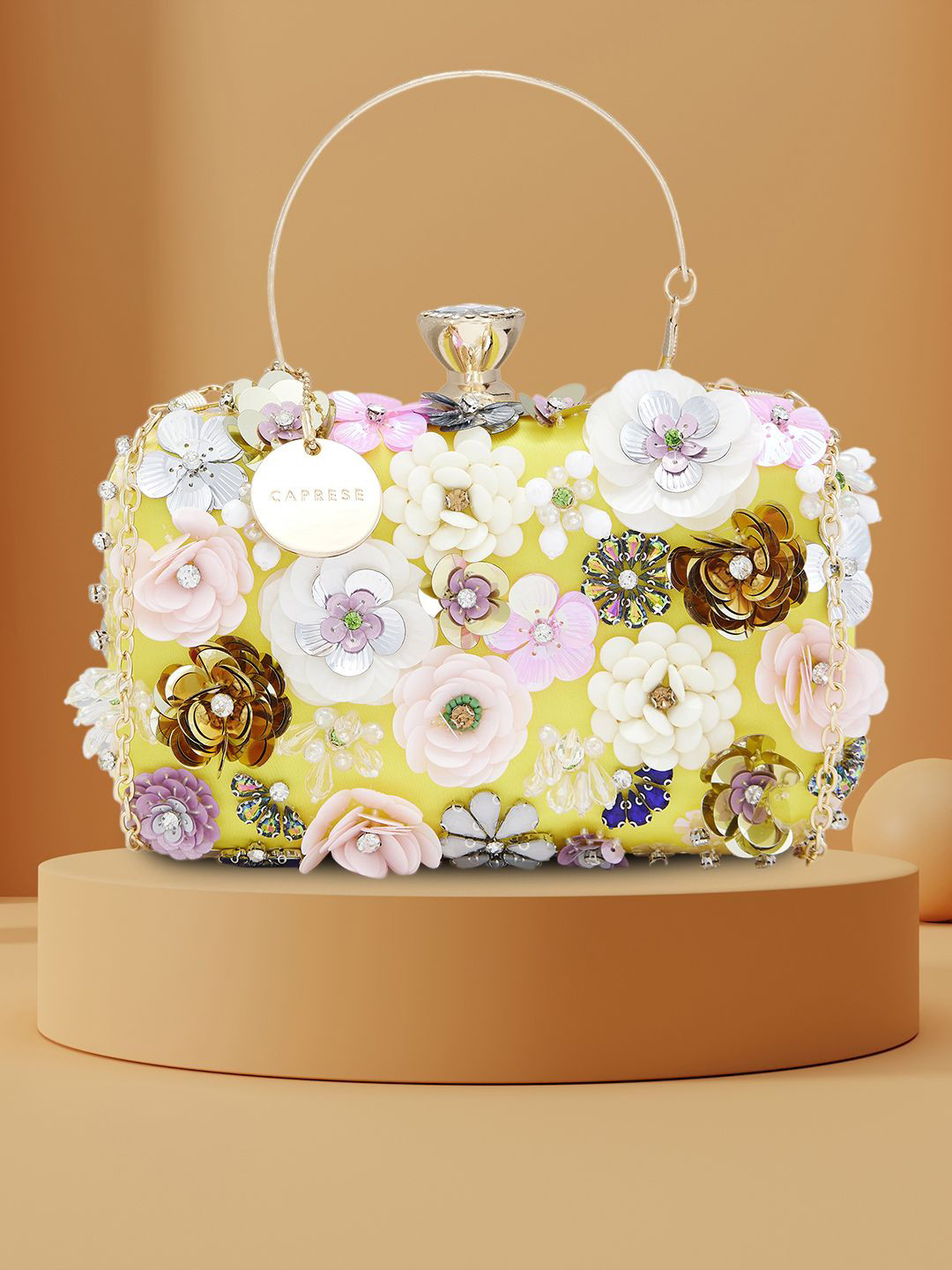 Caprese Ava Embellished Box Clutch