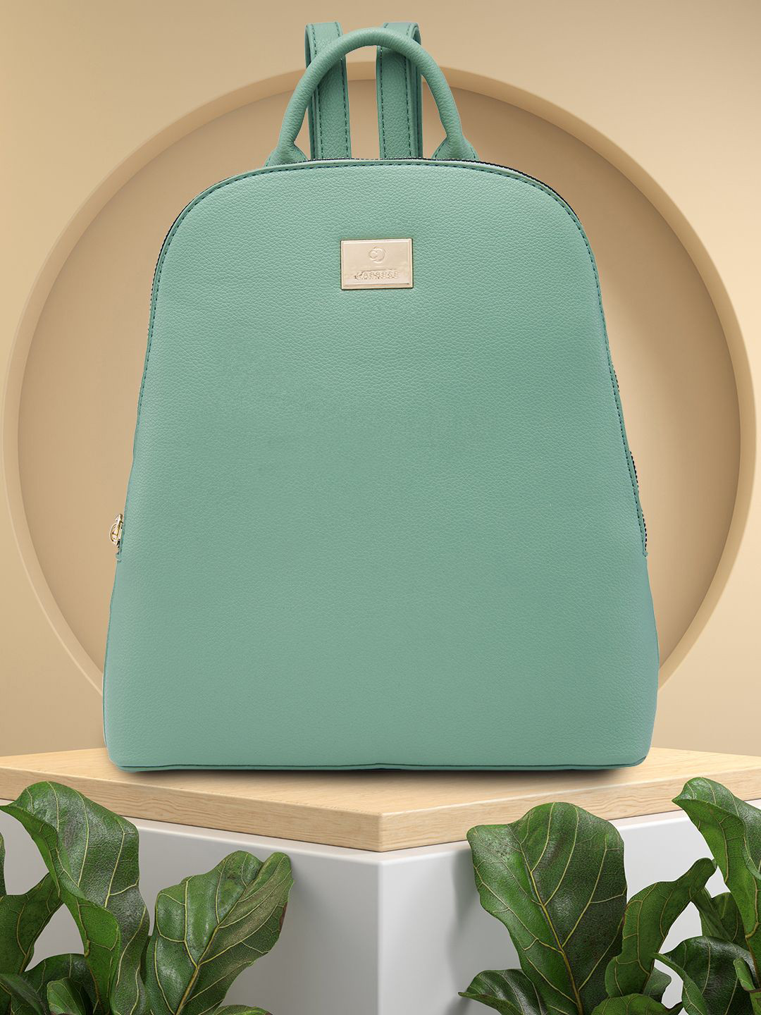 Caprese Linz Women Green Medium Backpack