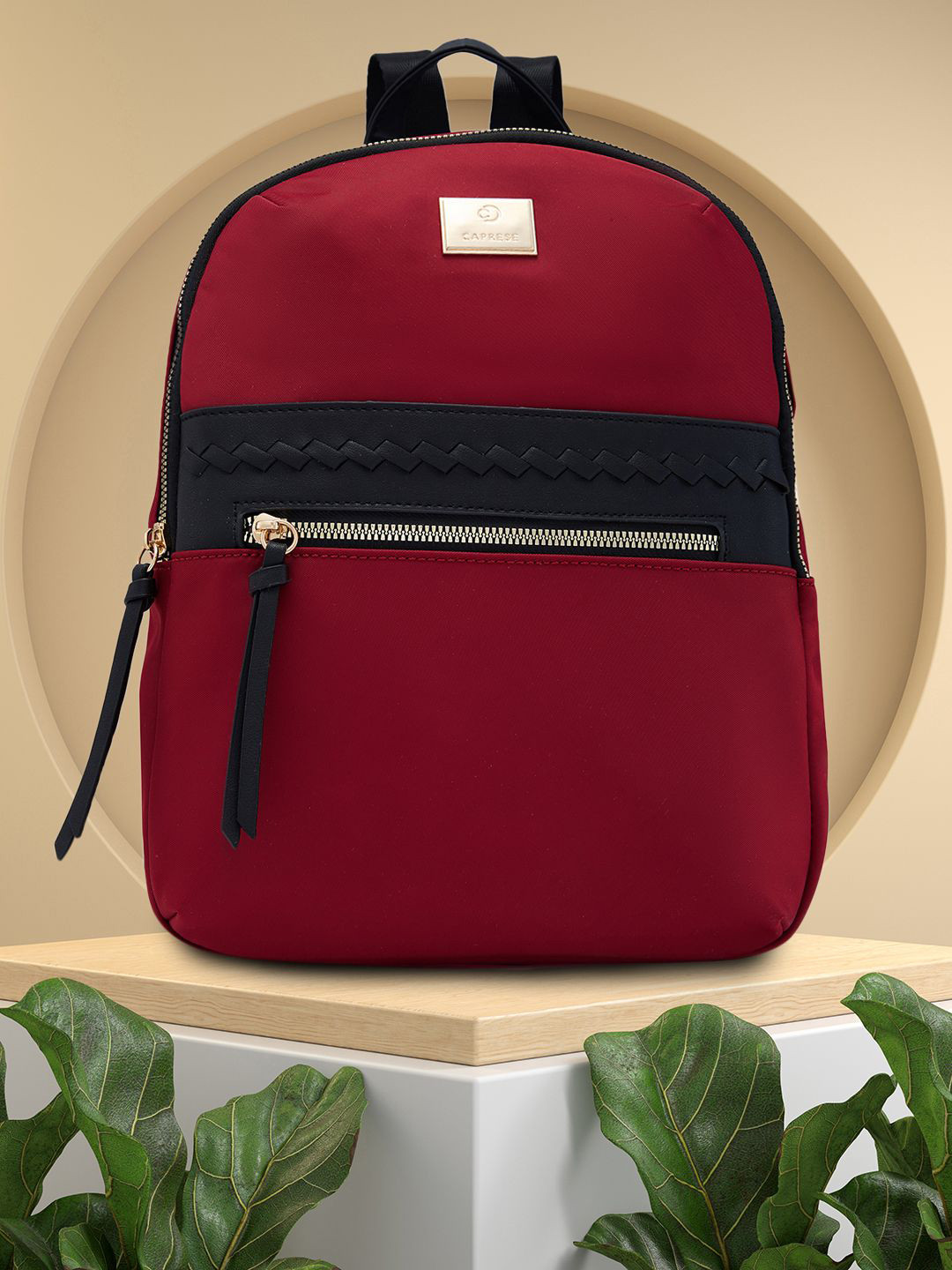 Caprese Carson Women Red Medium Backpack