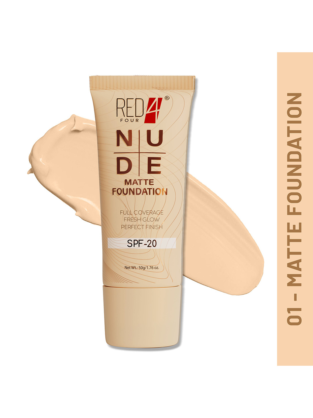 Seven Seas Nude Matte Foundation With SPF- 20 For Perfect Finish- 50 g- Shade- 01