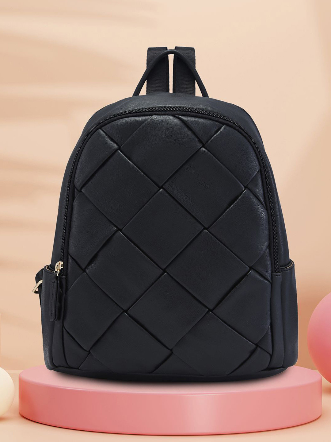 Caprese Merlin Women Black Medium Backpack