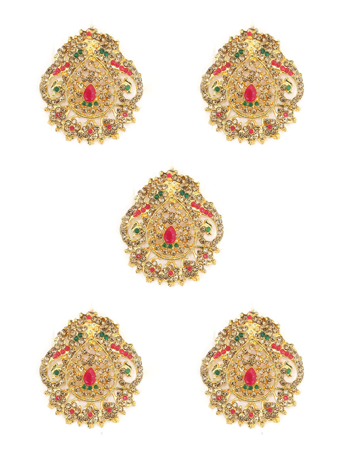 KRENOZ Women Set of 5  Hair Jewelry Choti Jadai Accessory Set