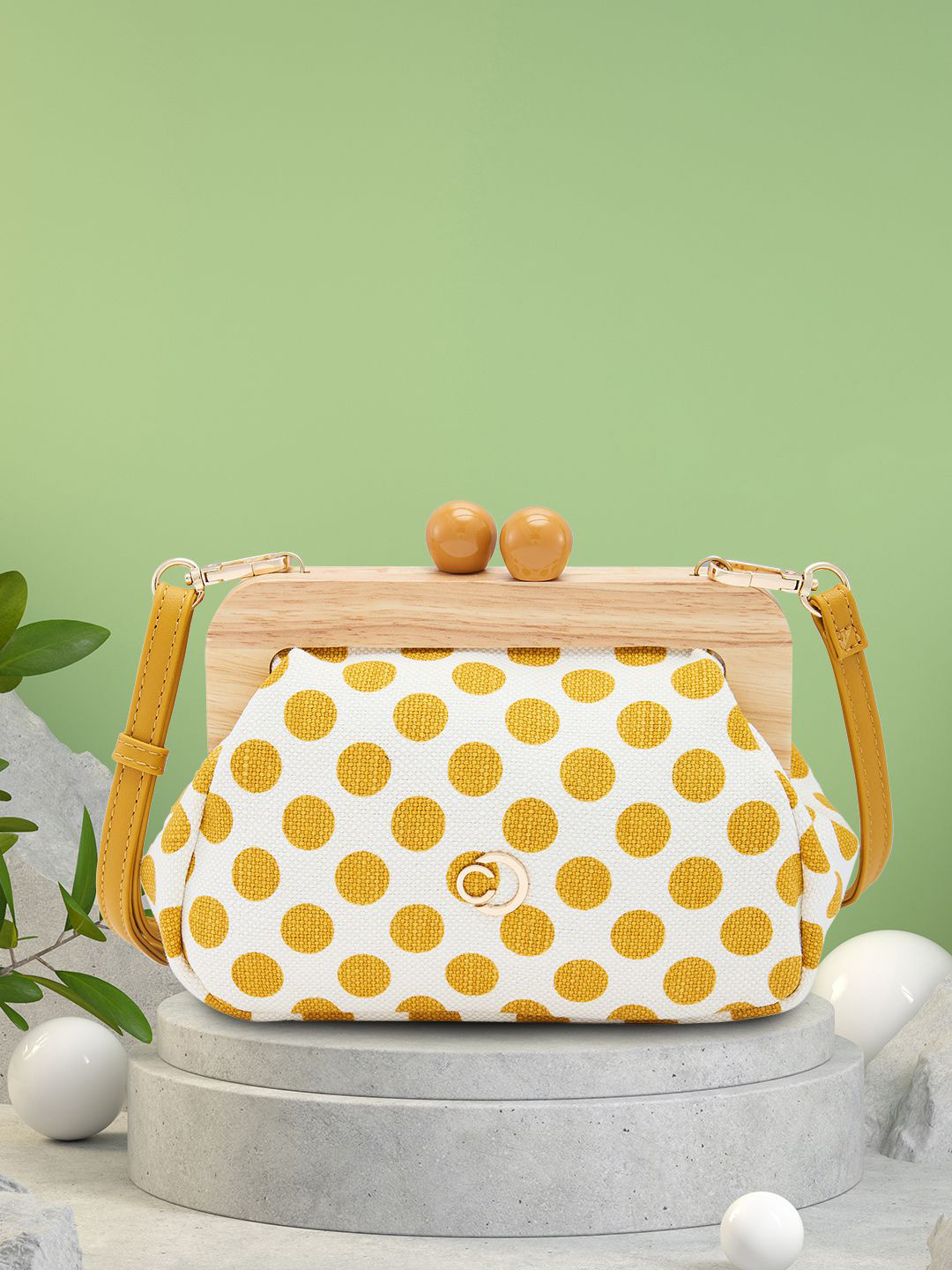 Caprese Mindy Women Yellow Small Clutch