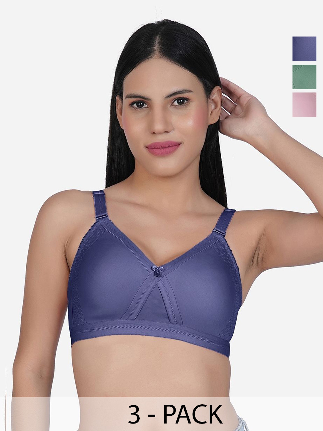 SHYAM SONS FLAIR Softline Women Pack Of 3 Full Coverage Minimizer Bra