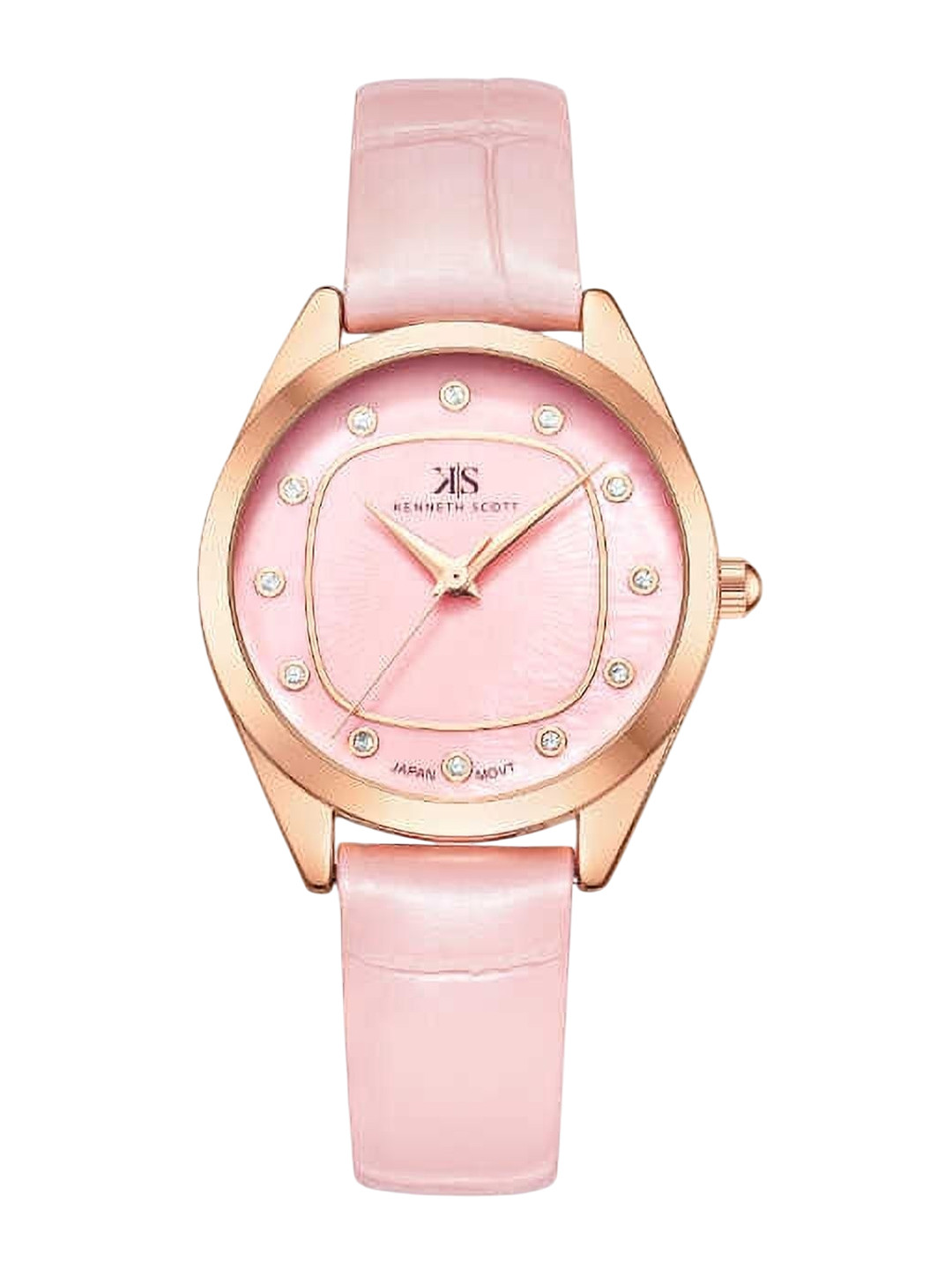 KENNETH SCOTT Women Embellished Dial & Bracelet Style Straps Analogue Watch K24508-RLPP