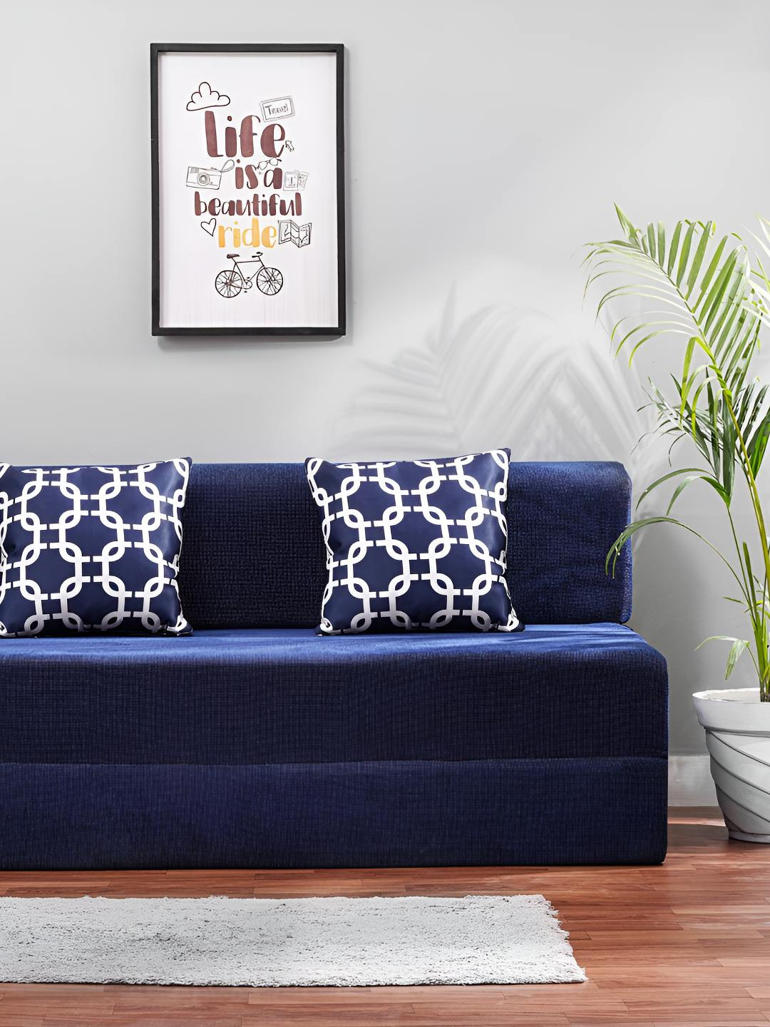 Solis Primus Comfort for all Blue Fold Out Sofa Cum Bed