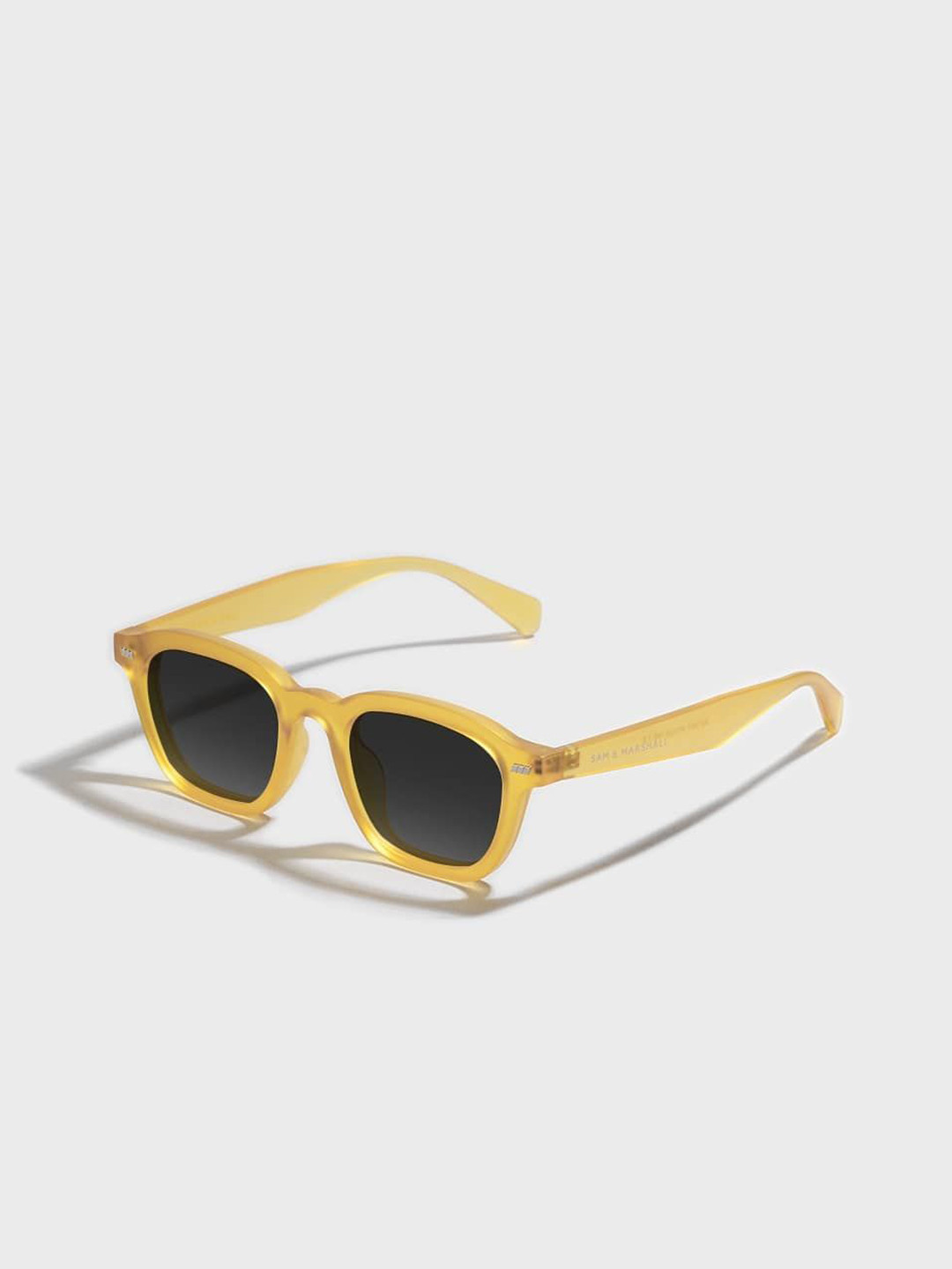 SAM & MARSHALL Unisex Square Sunglasses with UV Protected Lens DARIO_YELLOW_2700