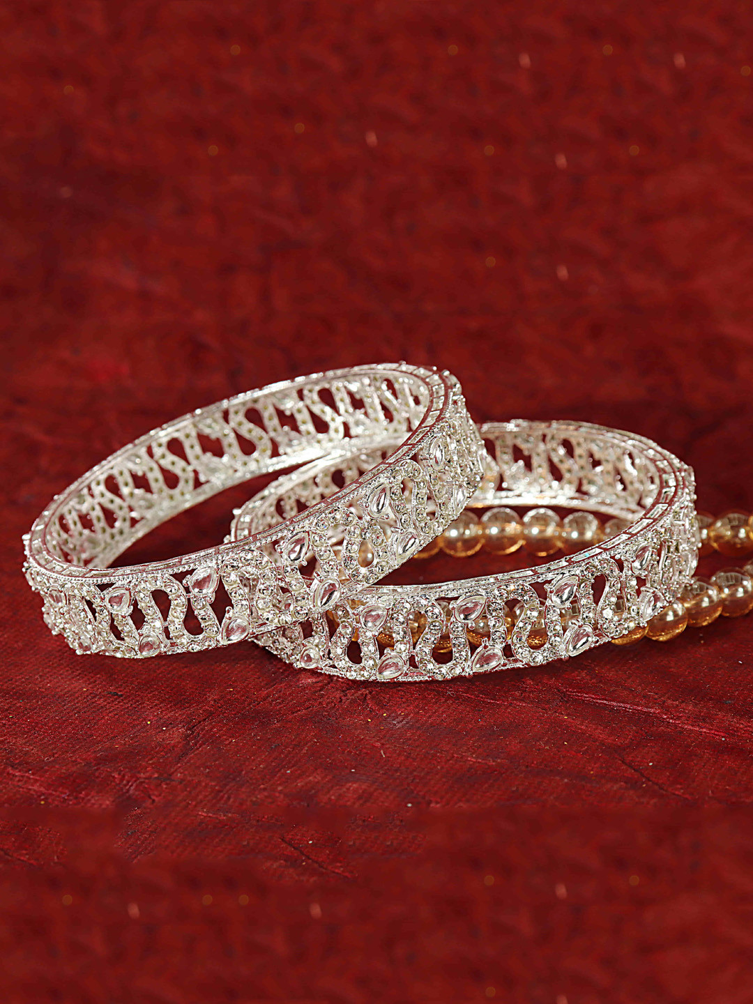 LAVAZZA Set Of 2 Silver-Plated ACZ-Studded Bangles