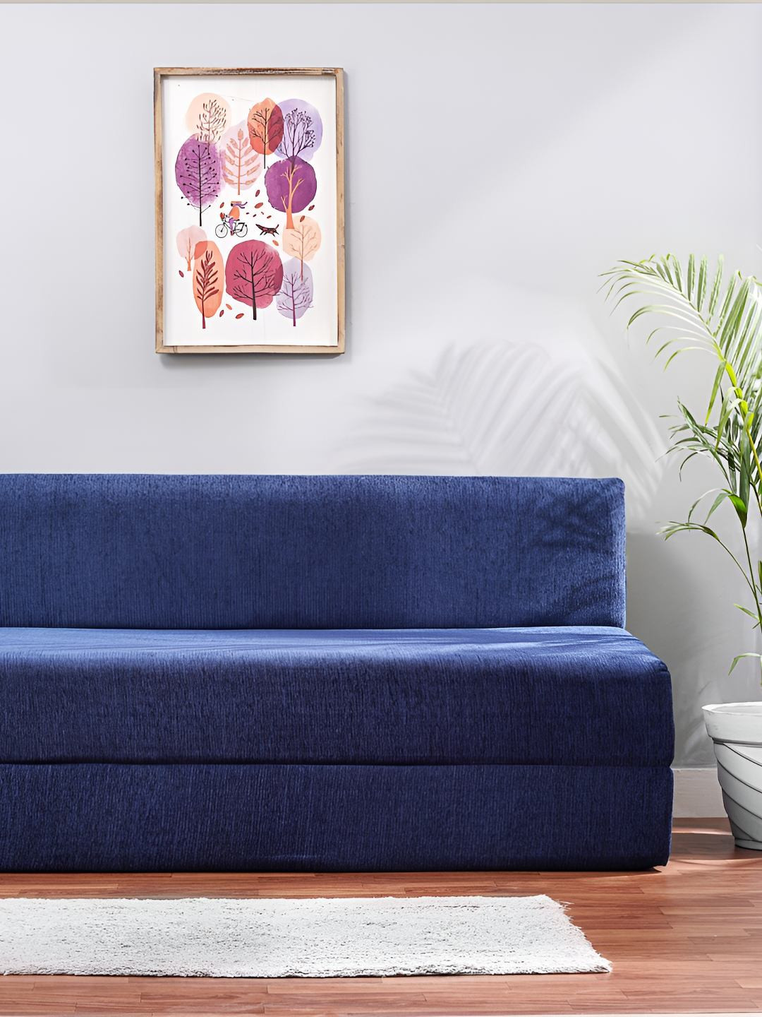 Solis Primus Comfort for all Blue Comfort Sofa Cum Bed