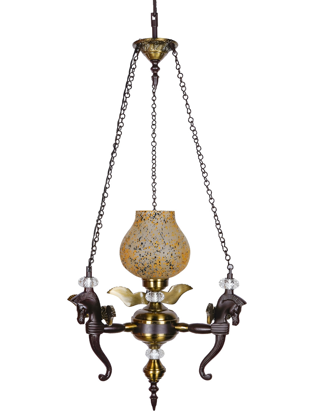 Fos Lighting Brown & Black Textured Aluminium Ceiling Lamp