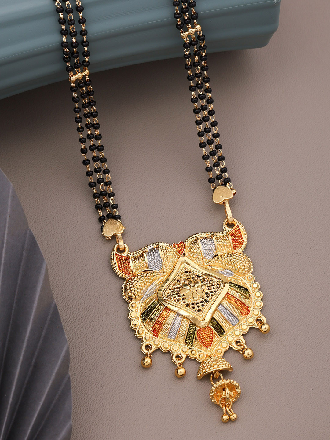 Wynona 1gm Gold Plated Artificial Beads Mangalsutra