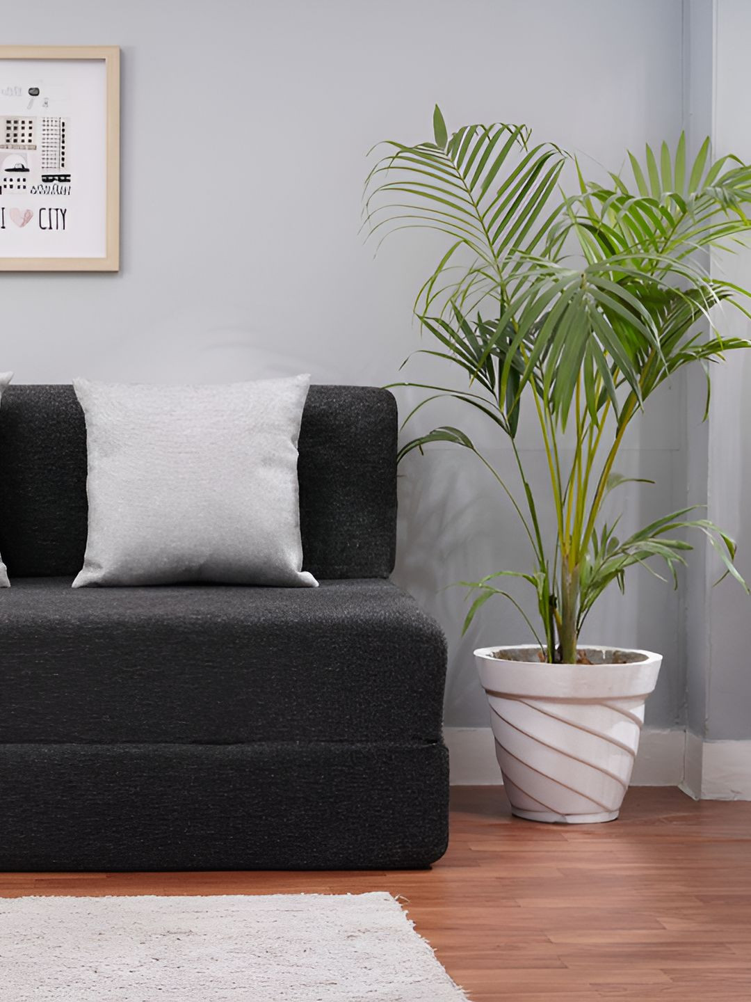 Solis Primus Comfort for all Grey Foam Fold Out Sofa Cum Bed