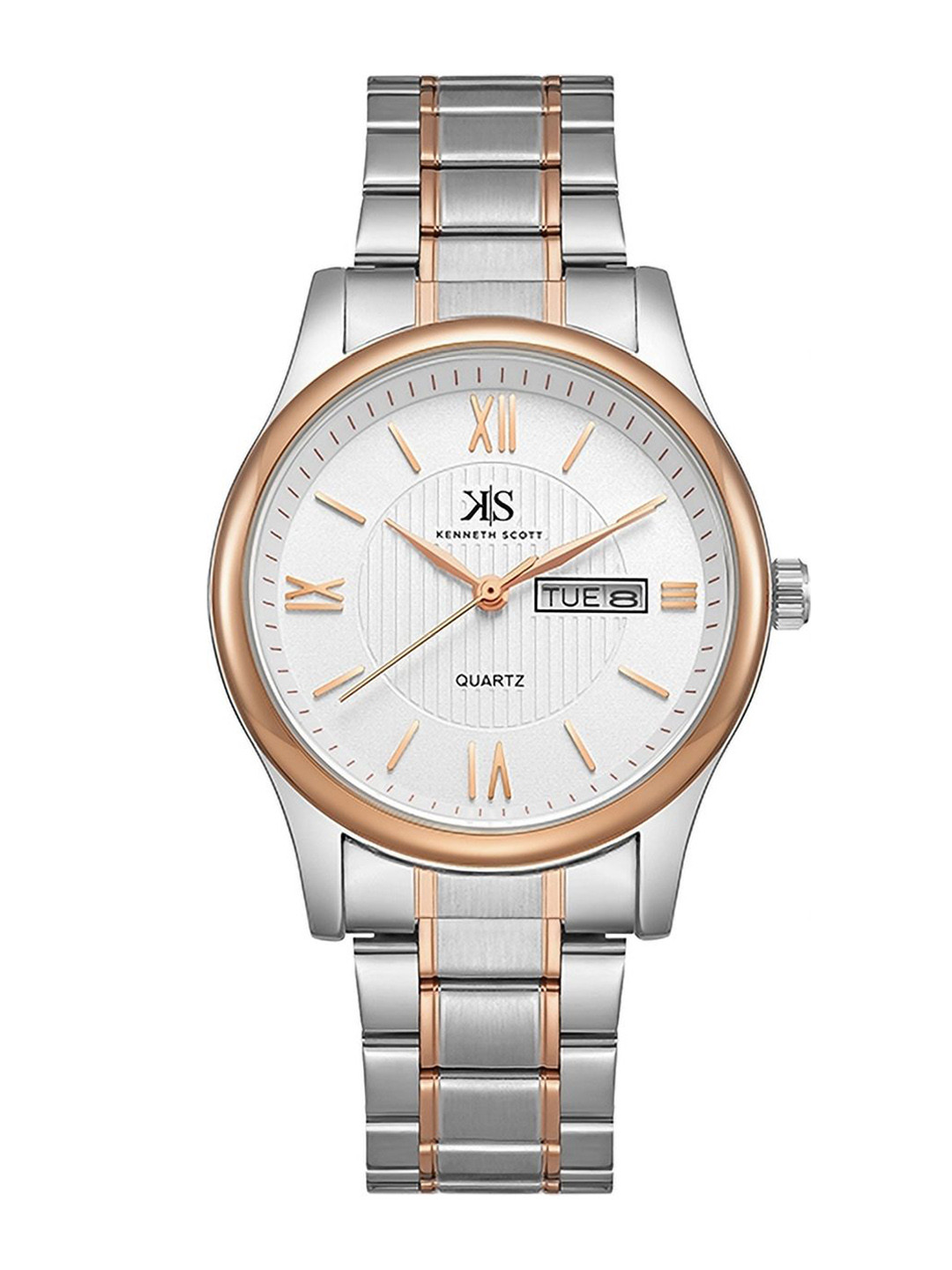 KENNETH SCOTT Men Dial & Stainless Steel Bracelet Style Straps Analogue Watch K23029-KBKW