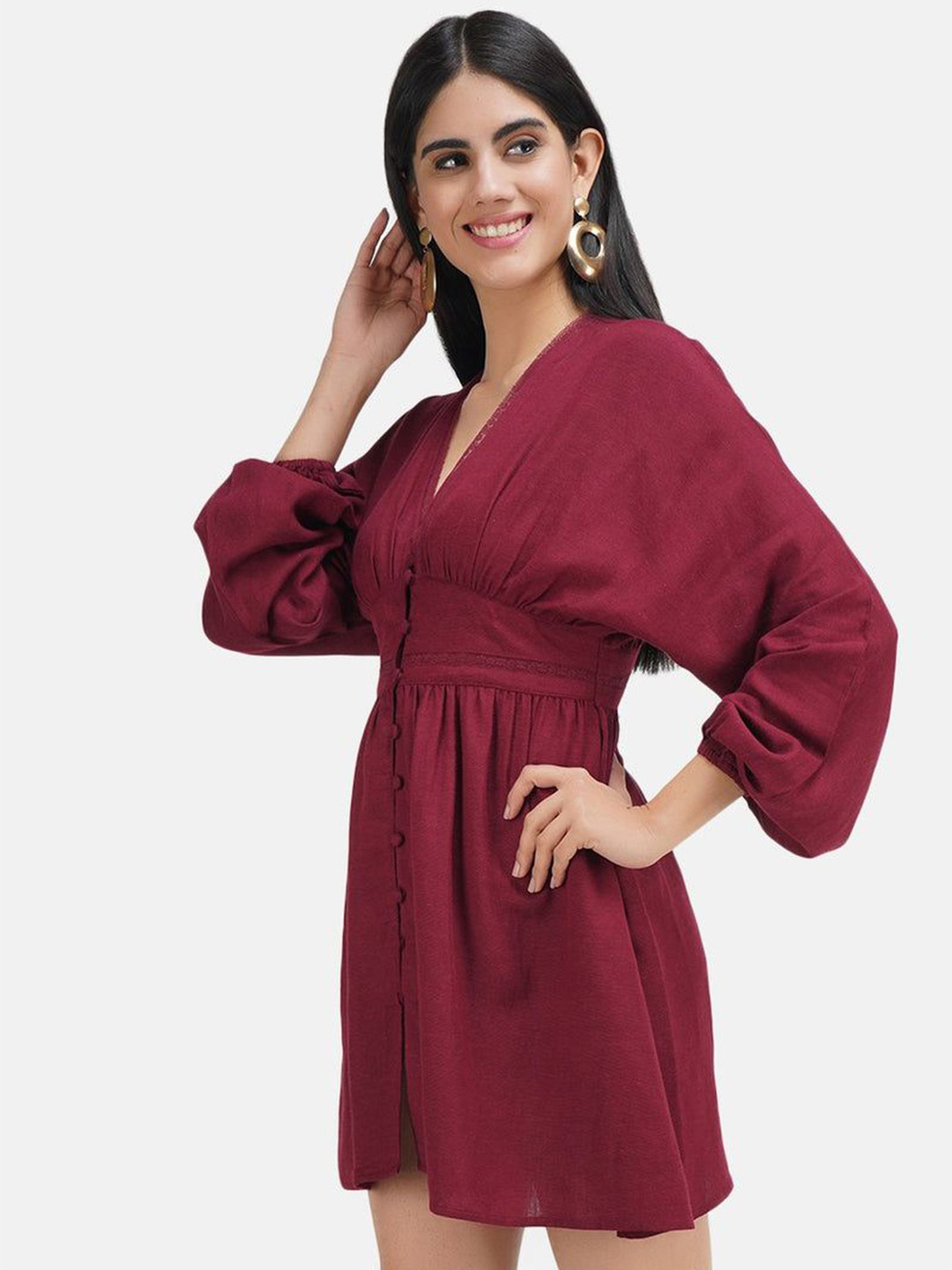 DESIGNS BY QUEEN BEE Women Flared Fit & Flare Cotton Dress