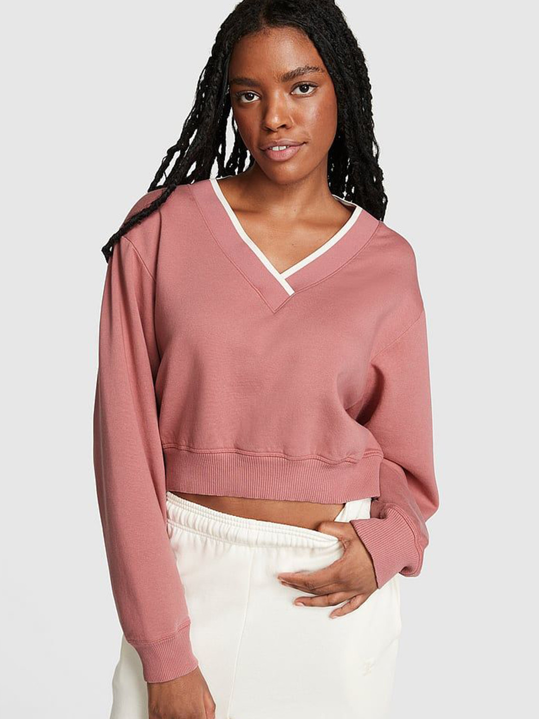 Victoria's Secret PINK Premium Fleece V-Neck Pullover