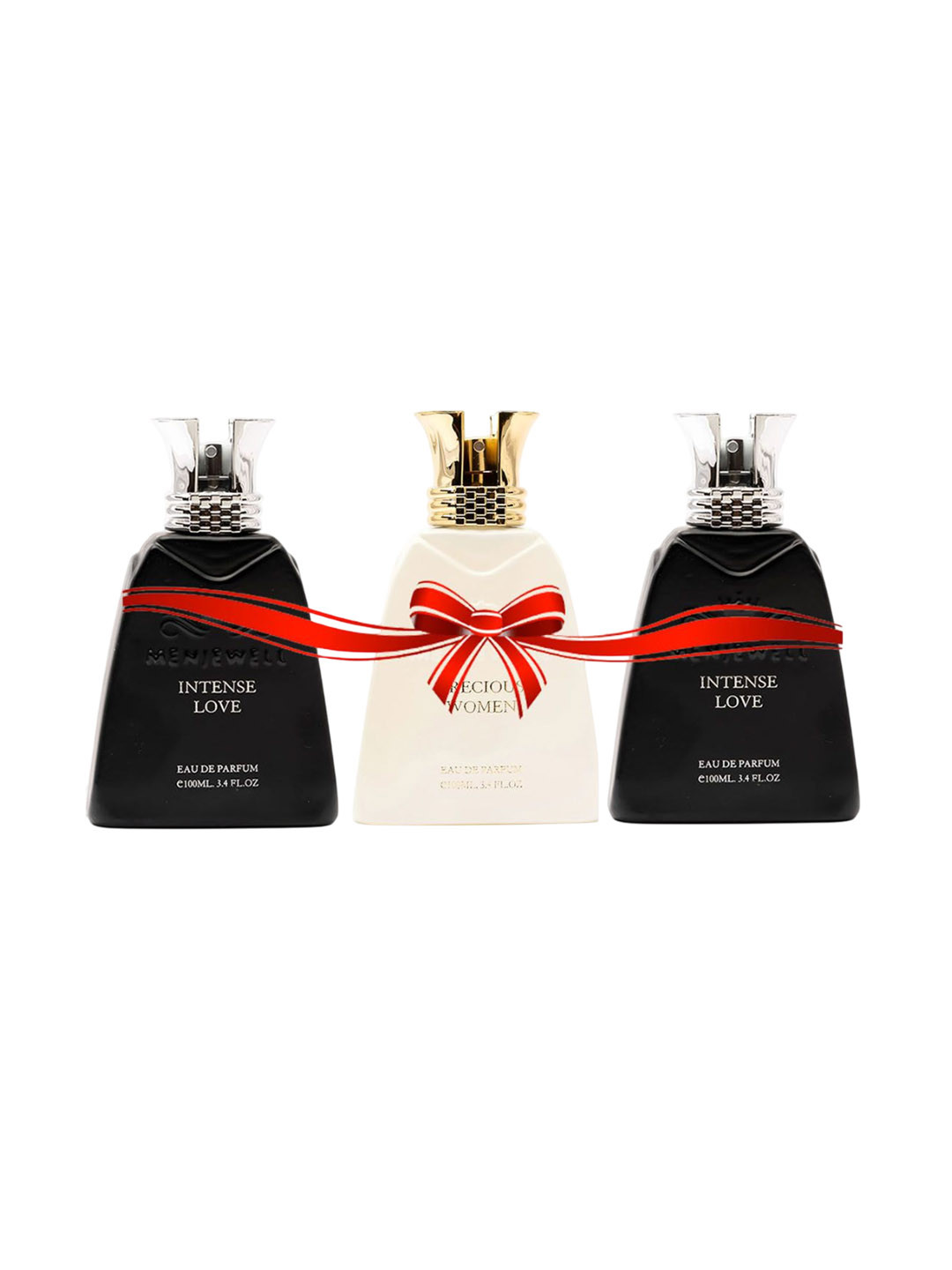 Menjewell Set Of 3 Intense Love & Precious Women Eau De Parfum - 100 ml Each