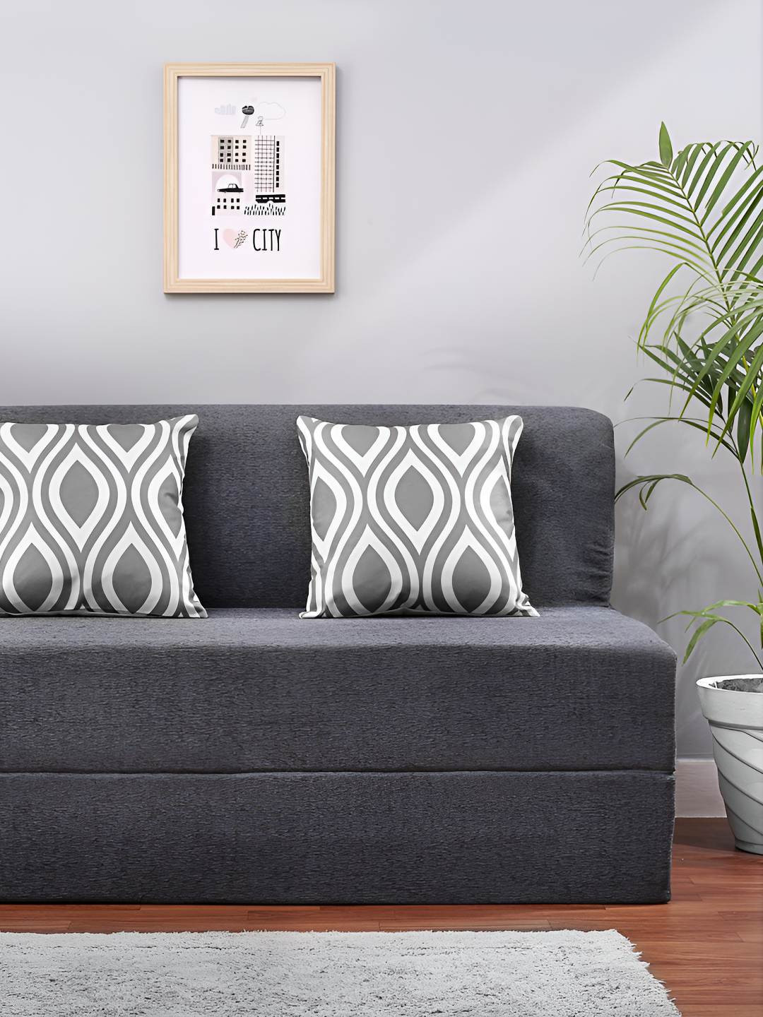 Solis Primus Comfort for all Grey 2 Seater Sofa Cum Bed