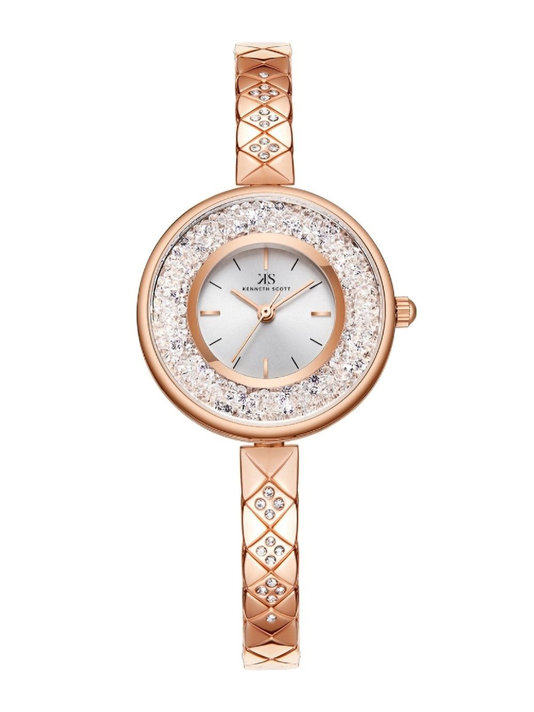 KENNETH SCOTT Women Embellished Dial & Stainless Steel  Analogue Watch K23515-RBKS