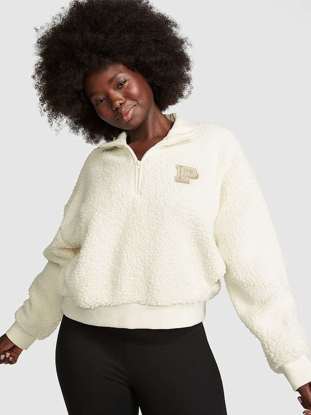 Victoria's Secret PINK Cozy Fleece Half-Zip Pullover