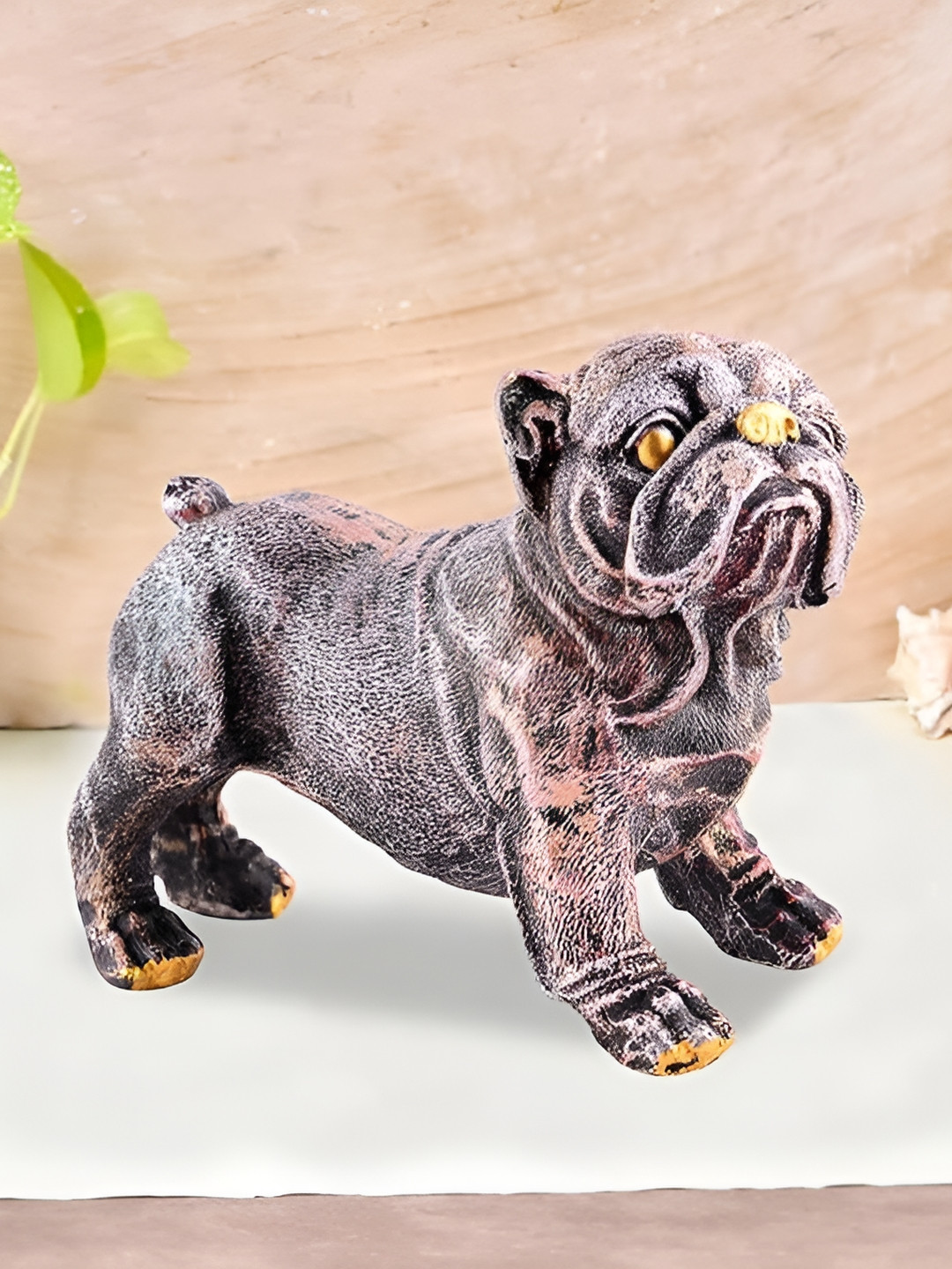 Zart Dog Copper Living Room Small Showpiece - 4.5 Inches