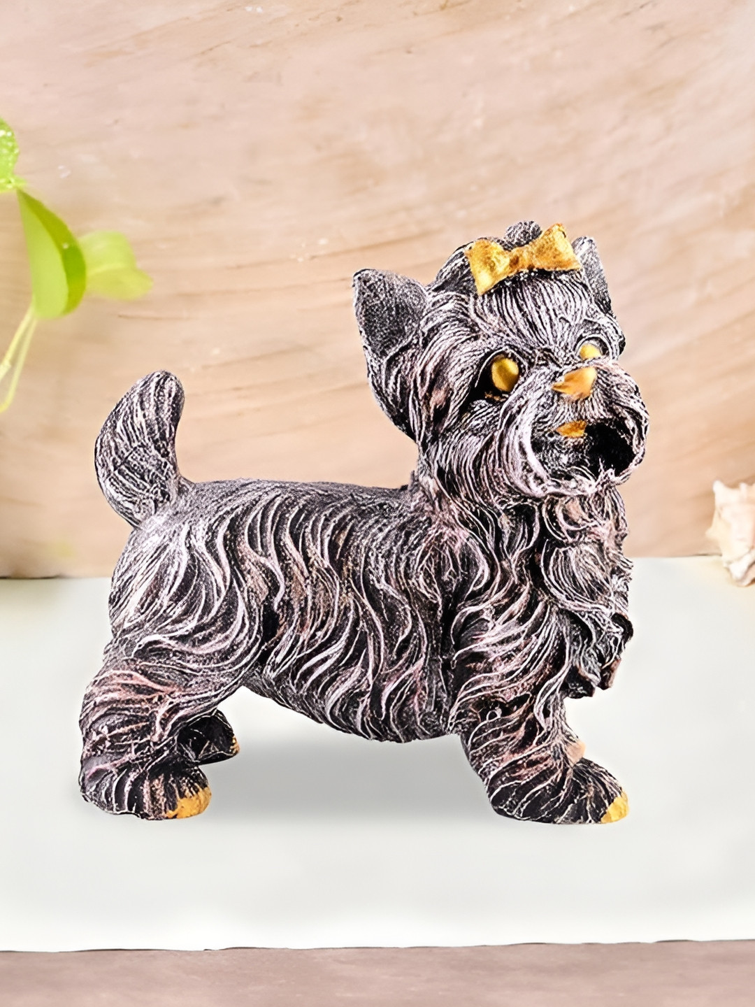 Zart Dog Copper Living Room Small Showpiece - 4.5 Inches