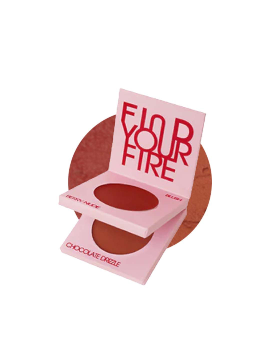 FLOSSY COSMETICS Glowbot Cheek Duo Blush With Vitamin E- 9g- Berry Nude -Chocolate Drizzle