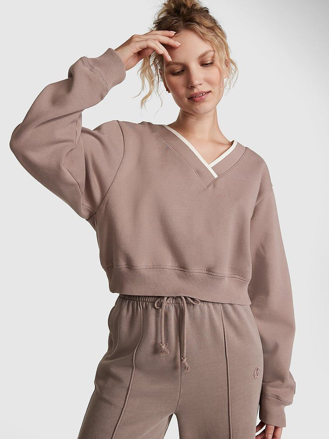 Victoria's Secret PINK Premium Fleece V-Neck Pullover