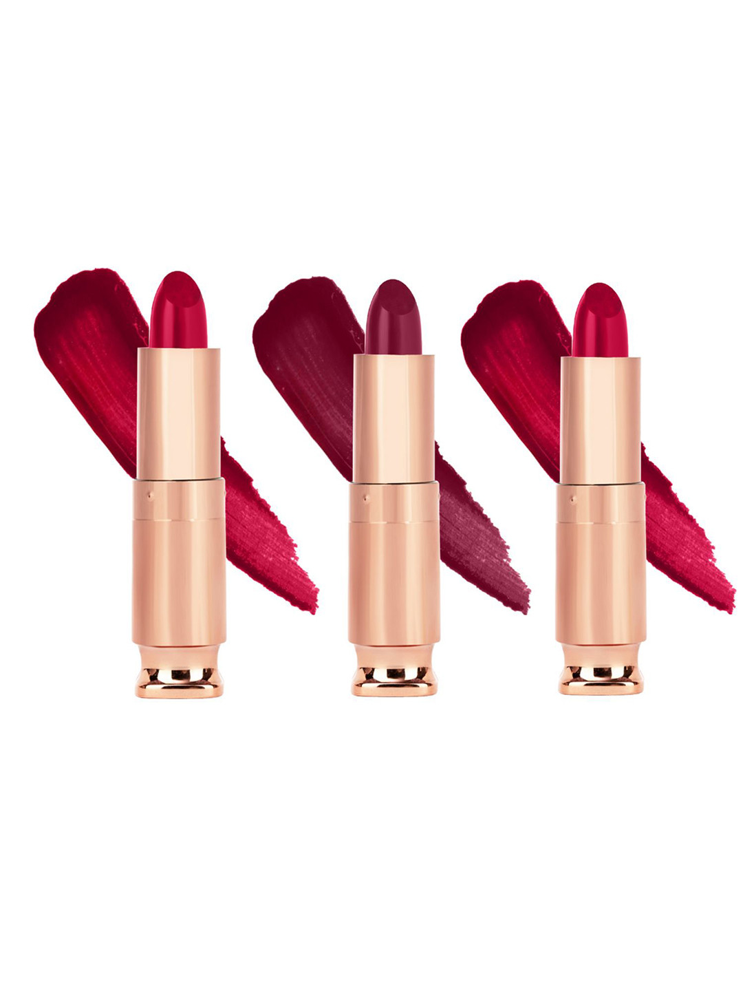 krayons Set Of 3 Classy Matte Lipstick - 3.5 g Each -Orange Crush-Signal Red -Shockin Pink