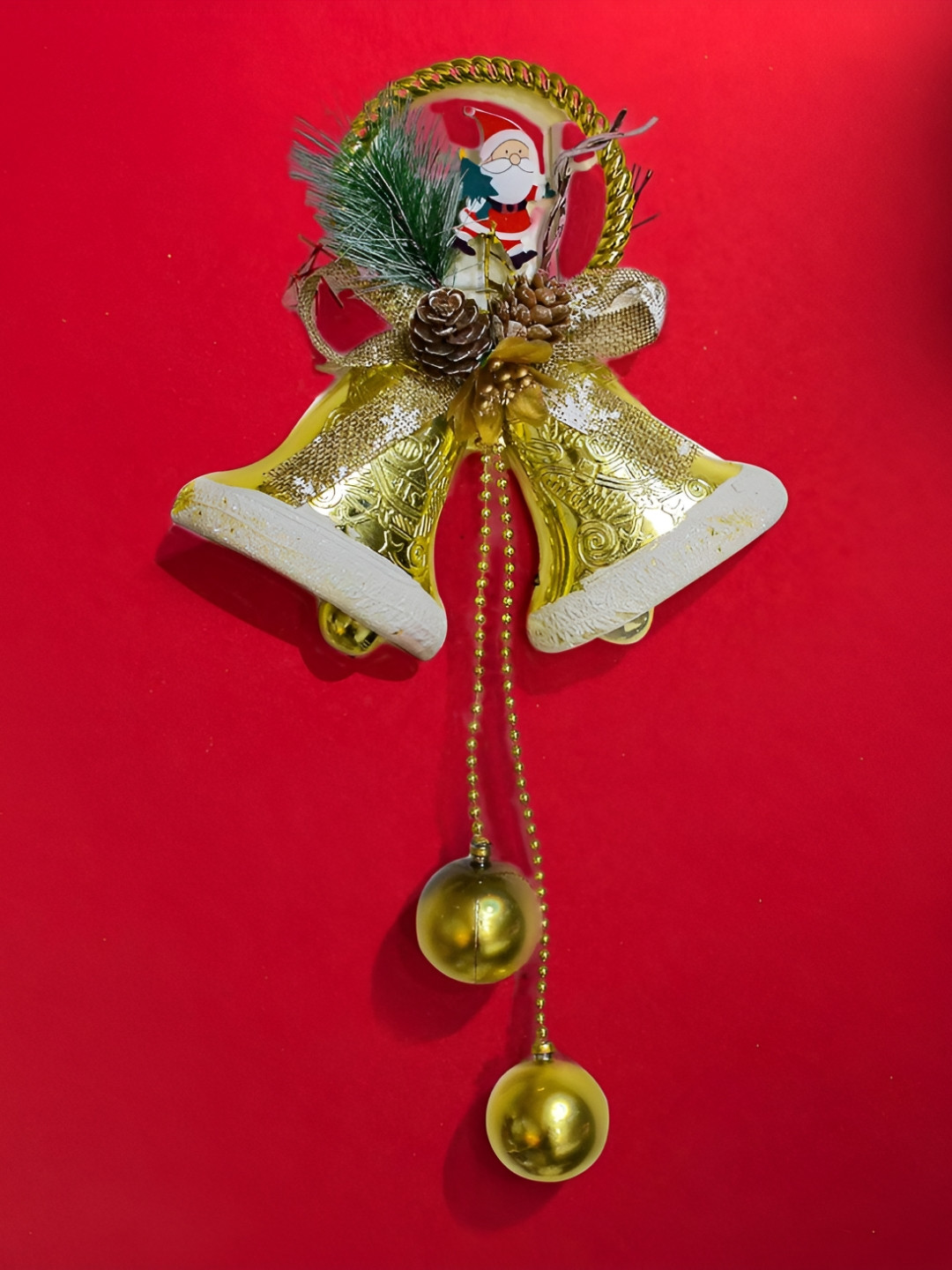 CraftVatika Yellow & White Hanging Bells Balls Festive Decor