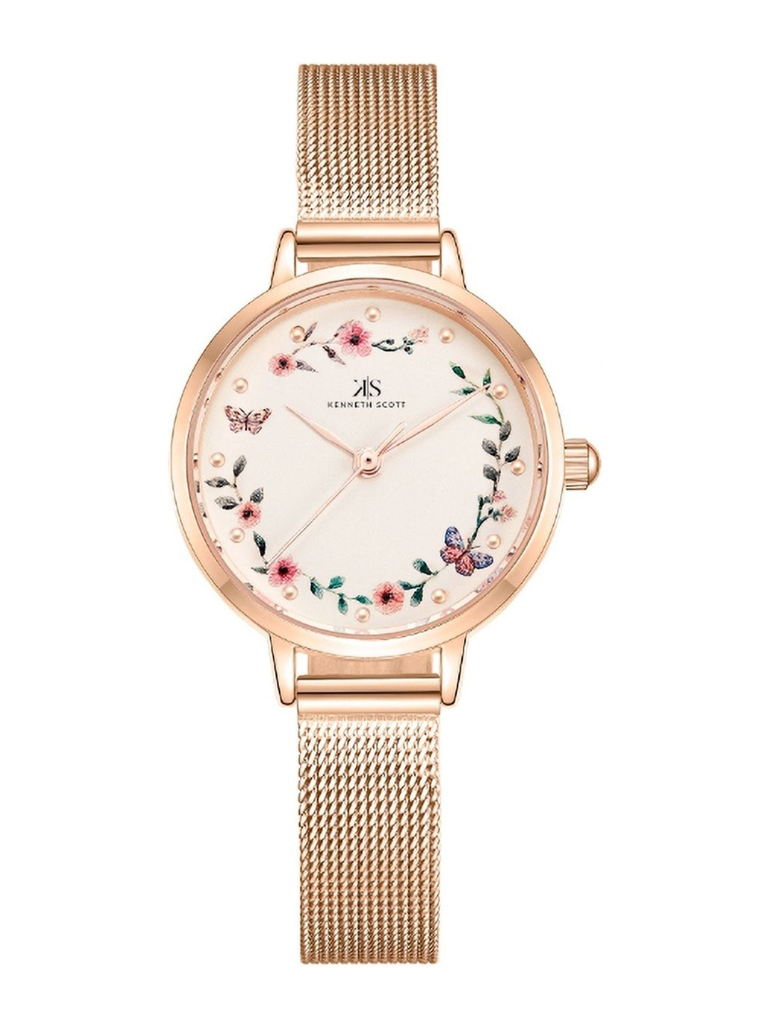 KENNETH SCOTT Women Dial & Stainless Steel Bracelet Style Analogue Watch K23512-RMKF