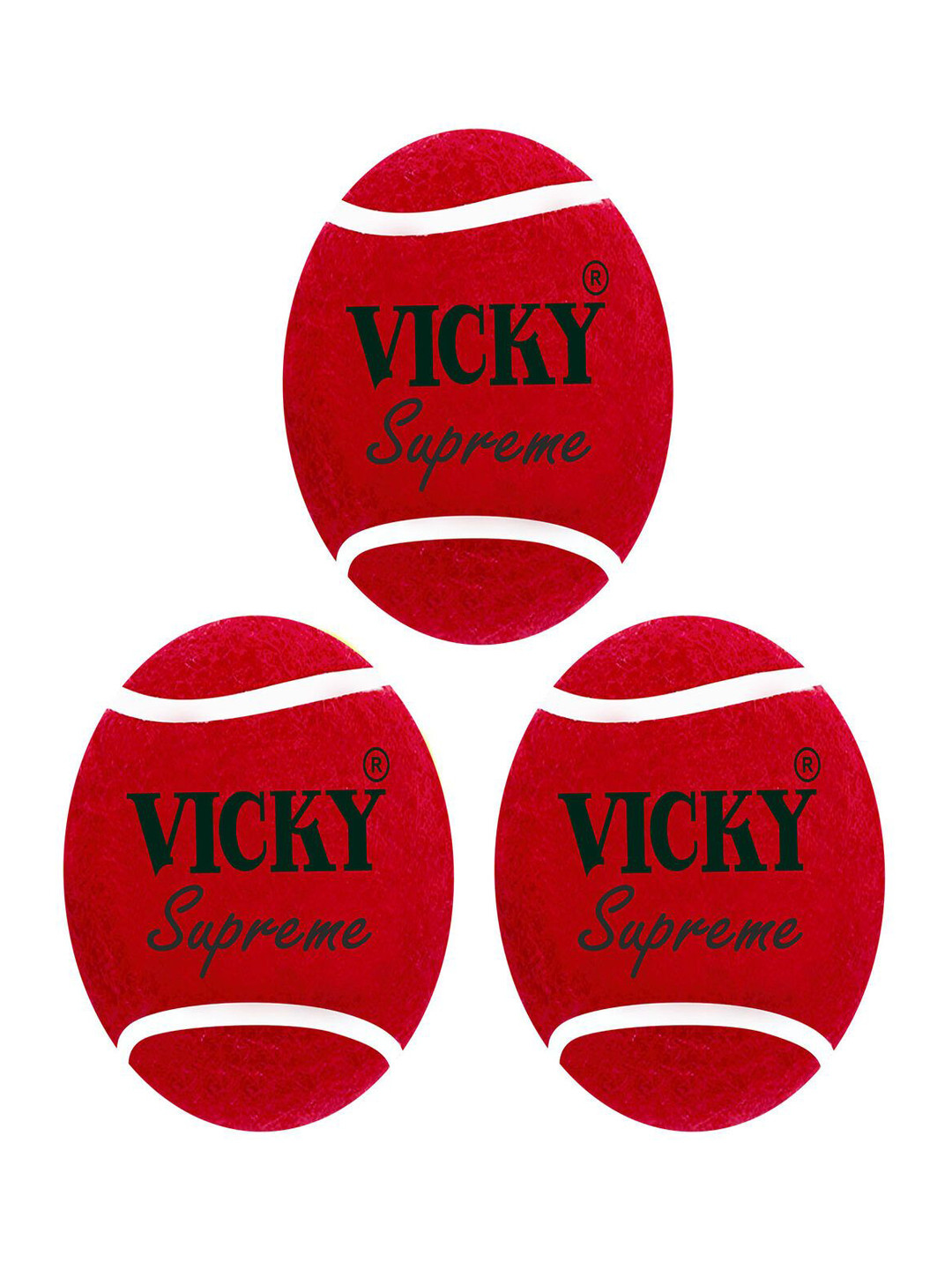Vicky Sports 3-Pcs Supreme Heavy Cricket Balls