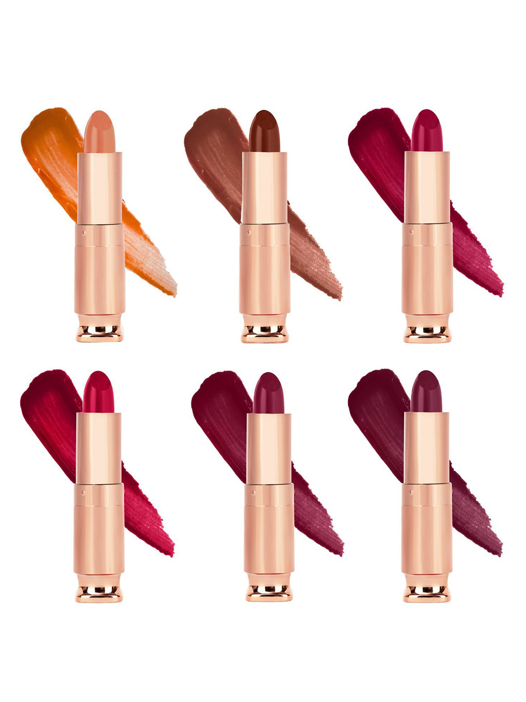 krayons Set Of 6 Classy Matte Lipstick- 3.5 g Each-162-111-110-186- 196-180