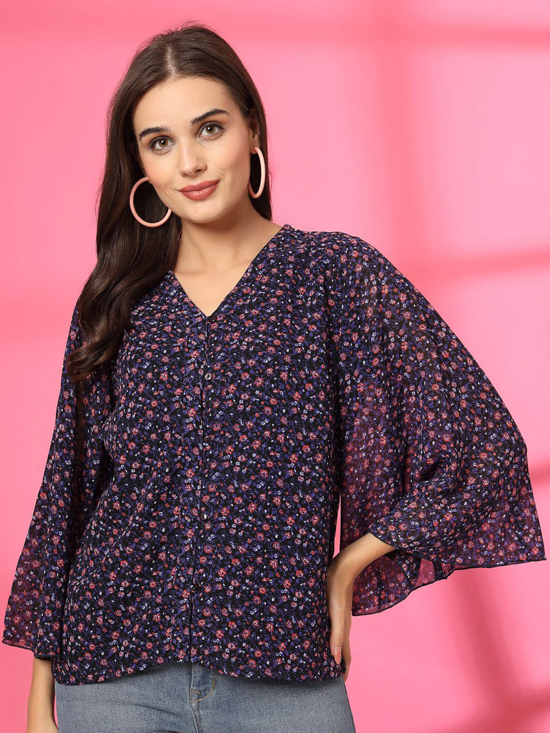 plusS Women Floral Printed Top