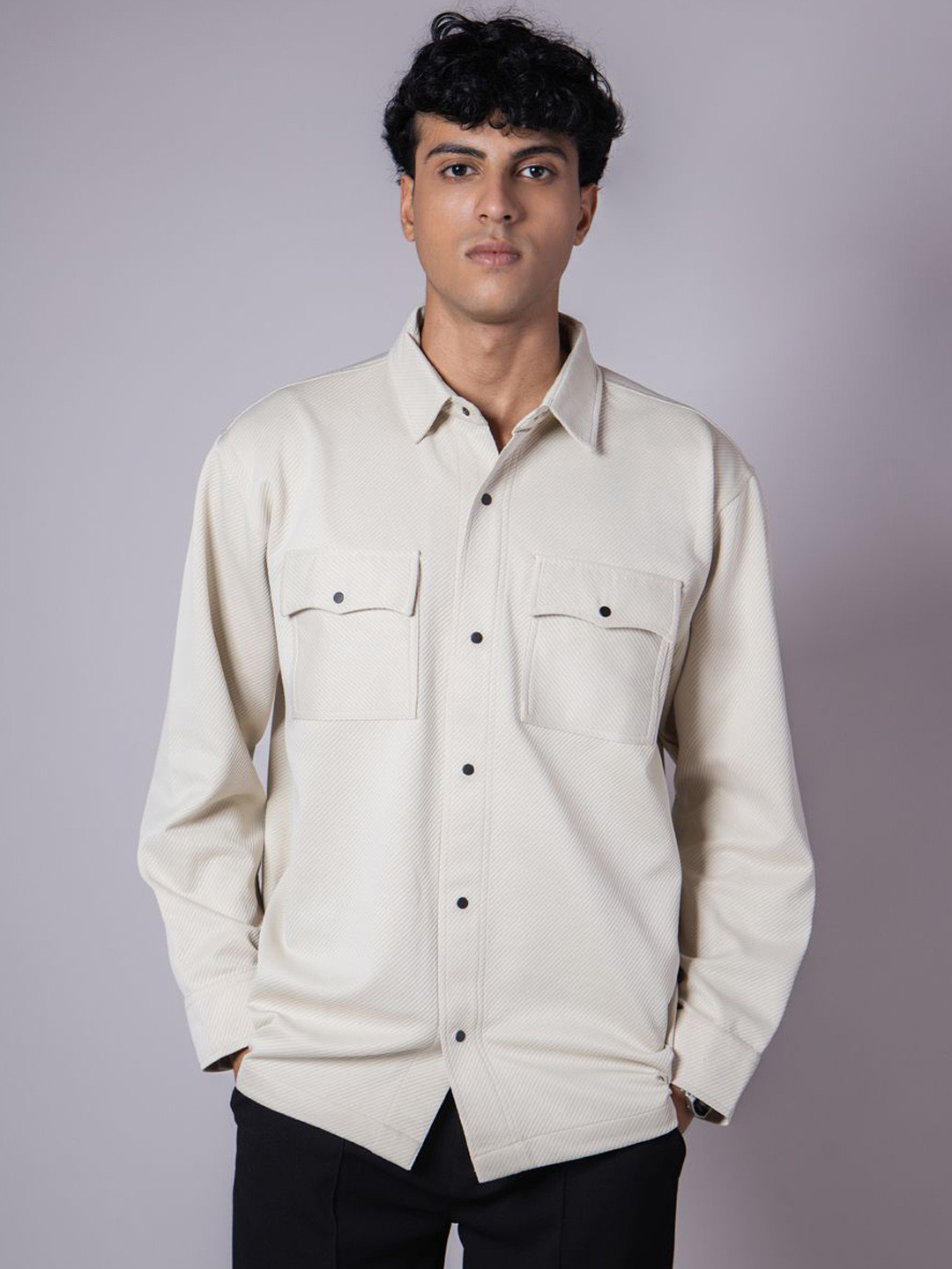 Hop Head Ivory Double Pocket Textured Shackets