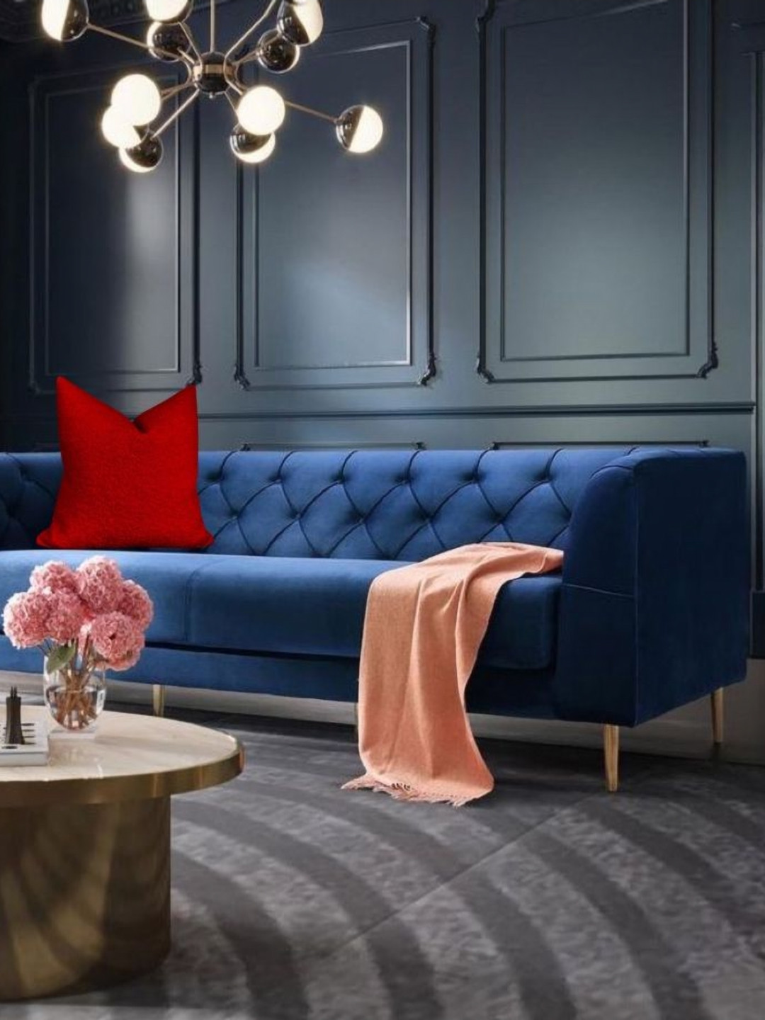 THROWPILLOW Red Other Durable Textured Square Cushion Cover -18x18In