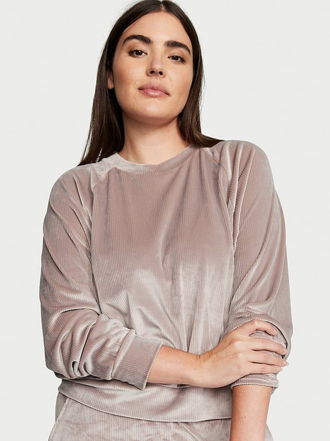 Victoria's Secret Velour Ribbed Crewneck