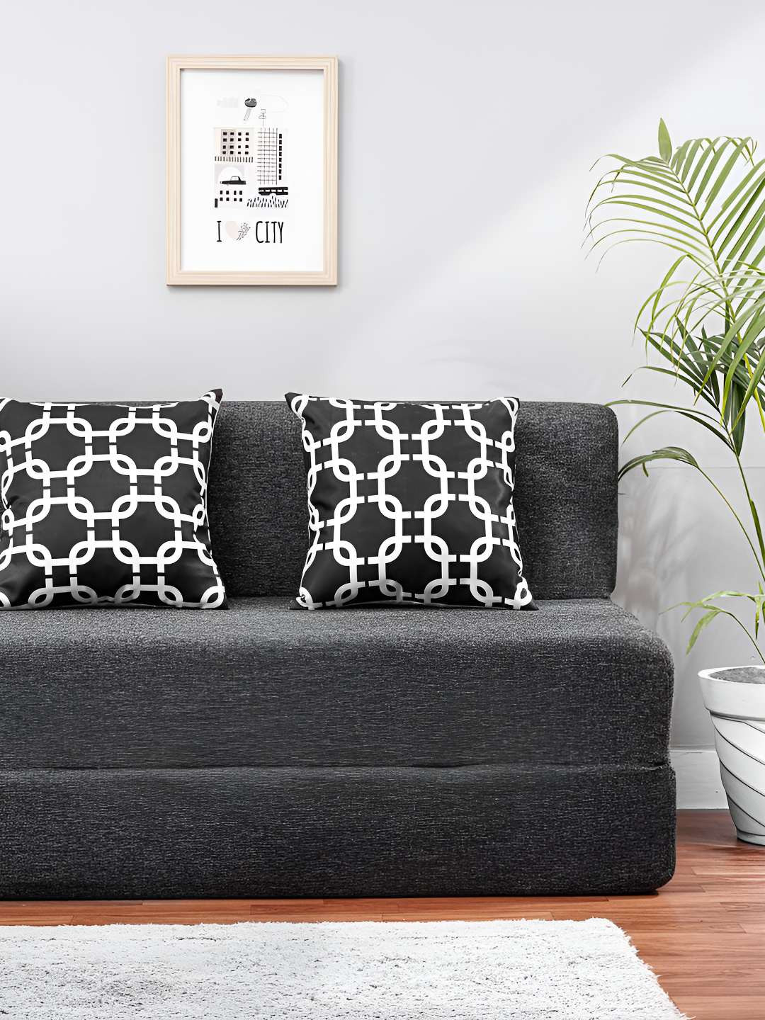 Solis Primus Comfort for all Grey 2 Seater Foam Fold Out Sofa Cum Bed