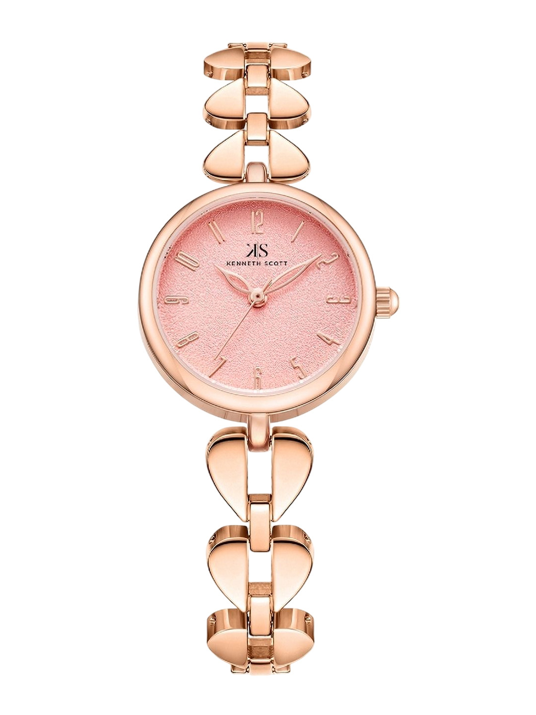 KENNETH SCOTT Women Textured Dial & Bracelet Style Straps Analogue Watch K23504-RBKP