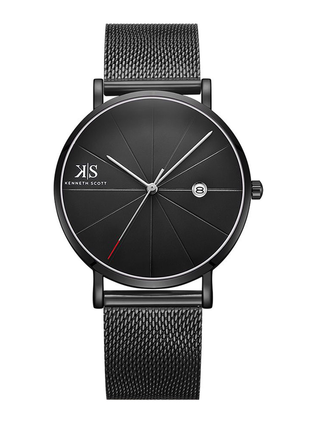 KENNETH SCOTT Men Patterned Stainless Steel Straps Analogue Watch K22013-BMBB
