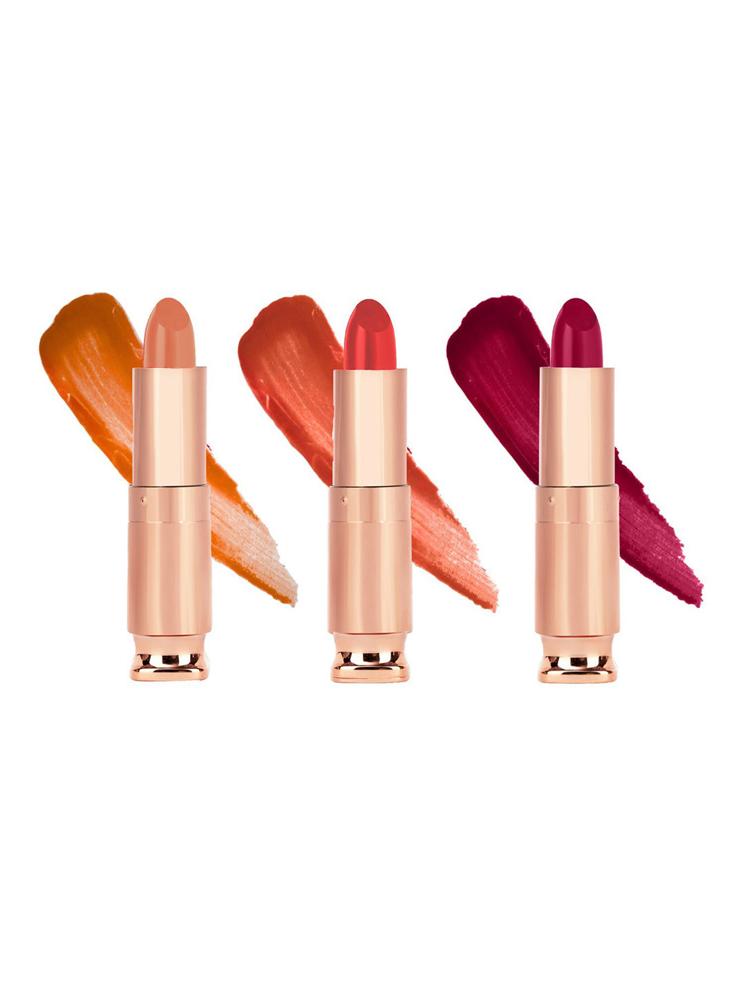 krayons Set Of 3 Classy Long Stay Matte Lipstick 3.5 g Each - 162 - 193 - 110